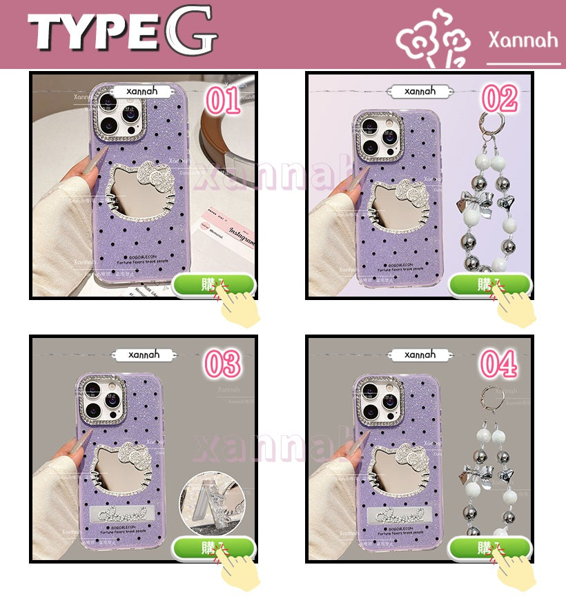 TK 新流行 ドット ダブルレイヤー構造‌ iPhoneケース