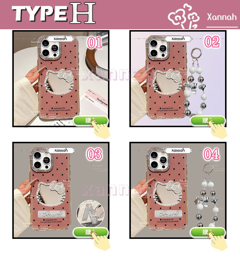 TK 新流行 ドット ダブルレイヤー構造‌ iPhoneケース