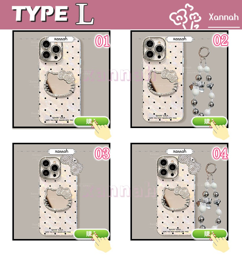 TK 新流行 ドット ダブルレイヤー構造‌ iPhoneケース